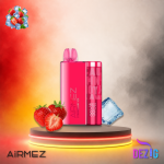 AirMez 12K Strawberry Ice Einweg Vape mit Erdbeer-Ice-Geschmack und 12000 Zügen.