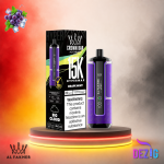 Al Fakher Crown Bar HyperMax 15K Grape Mint Einweg Vape mit Trauben- und Minz-Geschmack und 15000 Zügen.