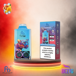 Fumot Leopard 40K Peachy Mango Pineapple Einweg Vape mit Pfirsich-Mango-Ananas-Geschmack und 40000 Zügen.