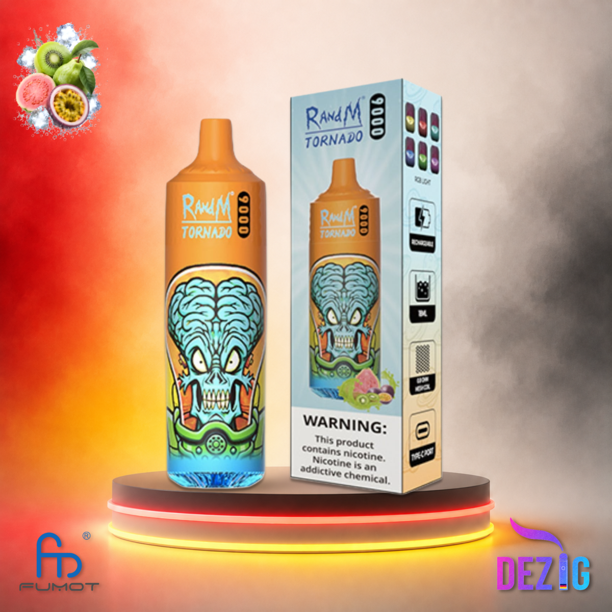 randm disposable vape Tornado 9K raz 25000 razzle dazzle Premium Flower Color:0 mg