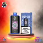 Fumot Tornado 25K Black Ice Einweg Vape mit Black-Ice-Geschmack und 25000 Zügen.