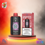 Fumot Tornado 25K Watermelon Ice Einweg Vape mit Wassermelonen-Ice-Geschmack und 25000 Zügen.