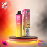 Ghost Pro 3500 White Peach Razz Einweg Vape mit weißem Pfirsich- und Himbeer-Geschmack und 3500 Zügen.