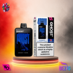 Ghost Smart Vape 40K Blueberry Raspberry Cherry Einweg Vape mit Blaubeer-Himbeer-Kirsch-Geschmack und 40000 Zügen.