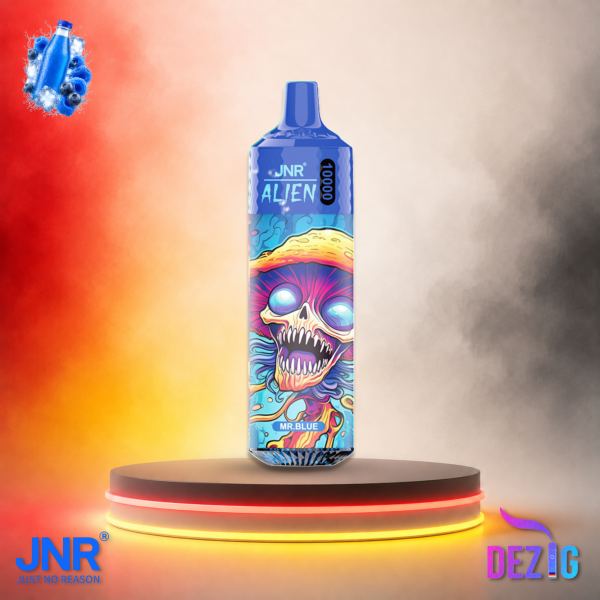 JNR Alien 10K Mr Blue Einweg Vape mit bis zu 10000 Zügen und Beeren-Menthol-Geschmack