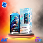 JNR Falcon X 18K Blue Razz Ice Einweg Vape mit bis zu 18000 Zügen und Blue-Razz-Geschmack mit Ice-Note