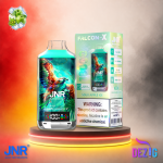 JNR Falcon X 18K Sour Apple Ice Einweg Vape mit bis zu 18000 Zügen und saurem Apfel-Geschmack mit Ice-Note