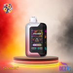 Smok Spaceman 40K Peach Blueberry Einweg Vape mit Pfirsich-Blaubeer-Geschmack und 40000 Zügen.