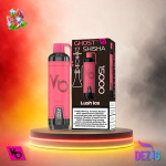 Ghost Shisha 15K Lush Ice Einweg Vape mit 15000 Zügen und kühlem Wassermelonen-Ice-Geschmack.