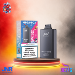 JNR Mega Box 25K Blueberry Sour Raspberry Einweg Vape mit 25000 Zügen und fruchtig-saurem Blaubeer-Himbeer-Geschmack.