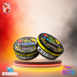 Iceberg Strawberry Banana Gum Snus Nikotinbeutel mit Erdbeer-Bananen-Kaugummi-Geschmack, 20 Beuteln und 40mg Nikotin.