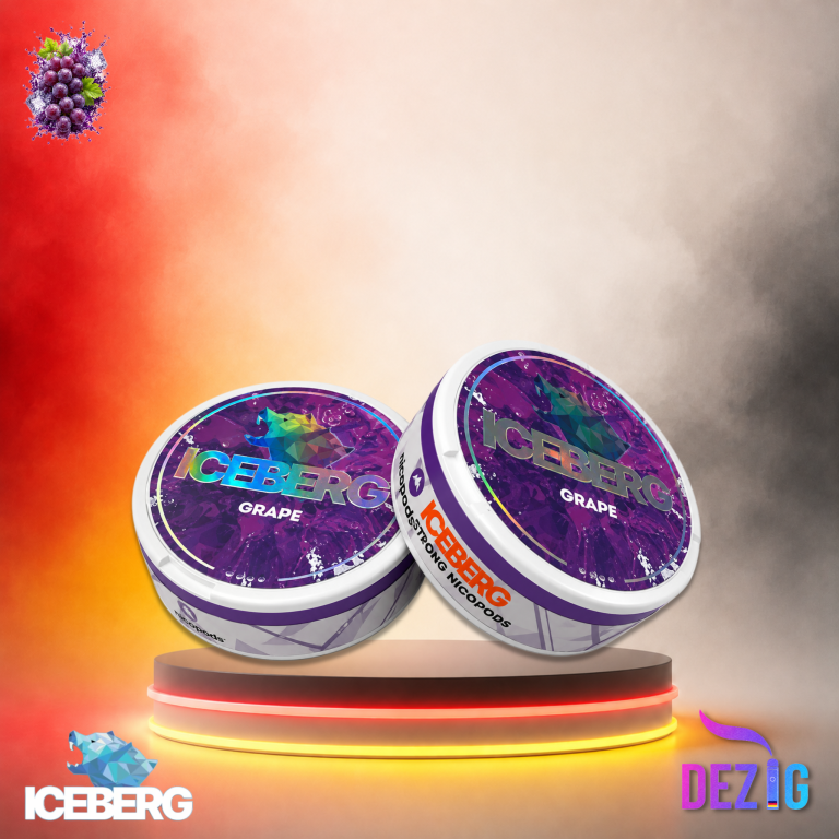 Iceberg Grape Snus Nikotinbeutel mit Trauben-Geschmack, 20 Beuteln und 40mg Nikotin.