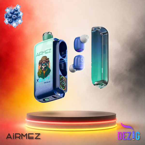AirMez X Beats 40K Mr Blue Einweg Vape mit Mr-Blue-Geschmack und 40000 Zügen.