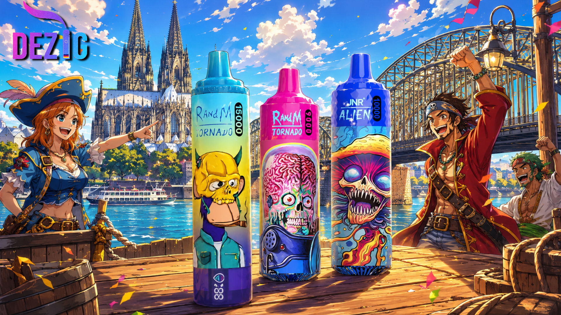 Einweg Vapes in Köln mit Fumot Tornado 15K, RandM Tornado 9K und JNR Alien 10K
