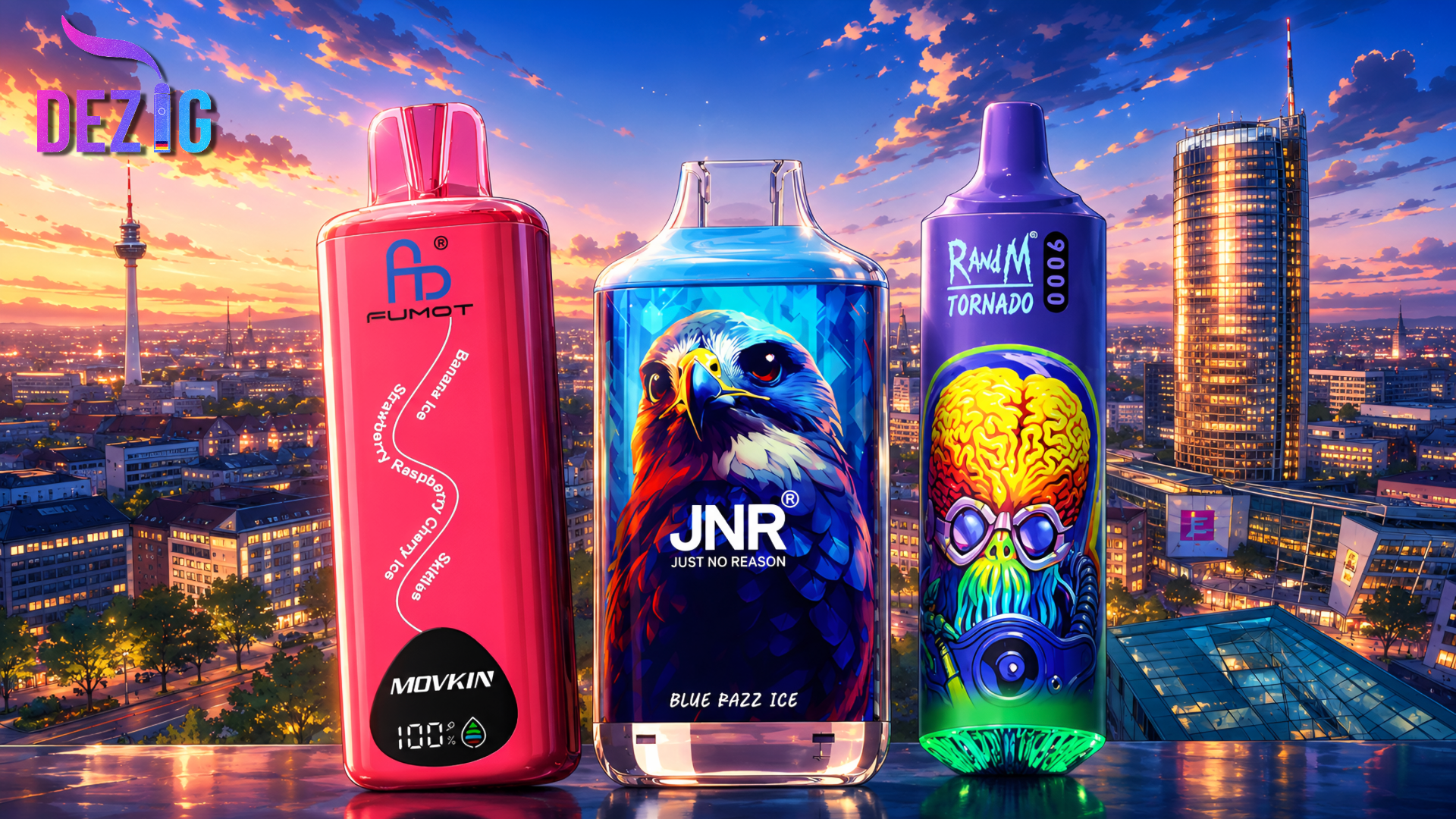 Einweg Vapes in Essen kaufen, Fumot ECO 3in1 24K, RandM Tornado 9K, JNR Falcon 16K