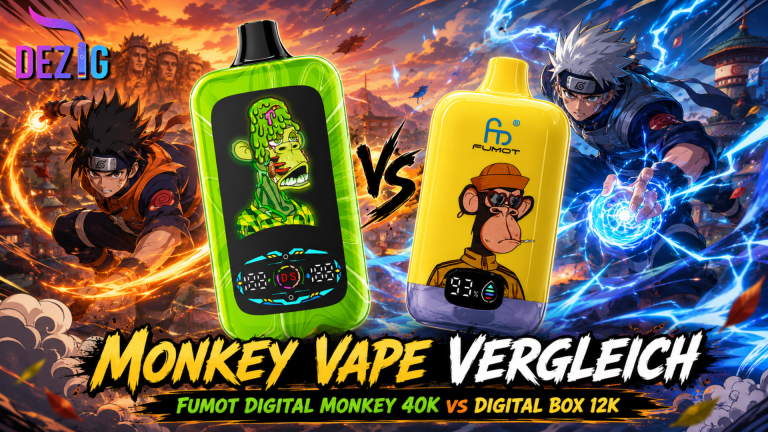 Monkey Vapes comparison between the Fumot Digital Monkey 40K and Fumot Digital Box 12K