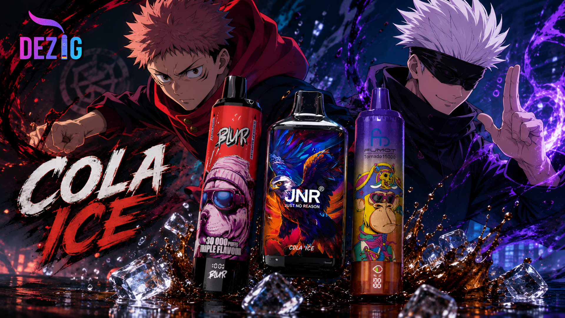 Cola Ice flavor with a cool cola note – vape selection at DEZIG
