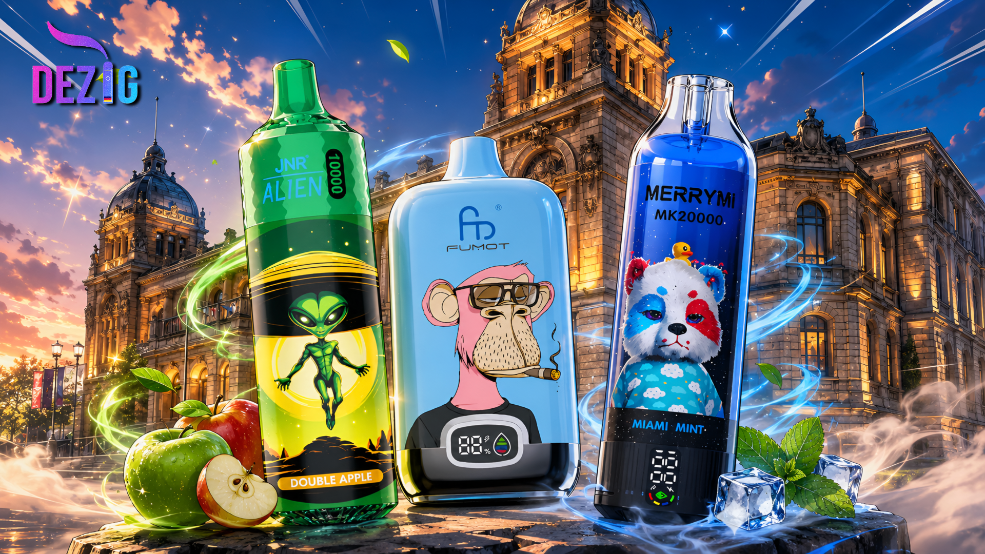 Vape Shop Wuppertal – MerryMi MK20000, Fumot Digital Box 12K and JNR Alien 10K
